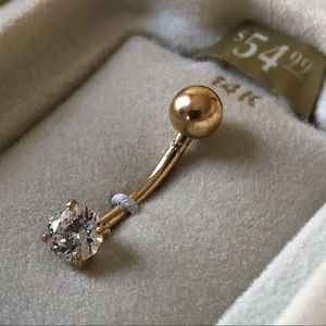 14k Gold Belly Button Ring